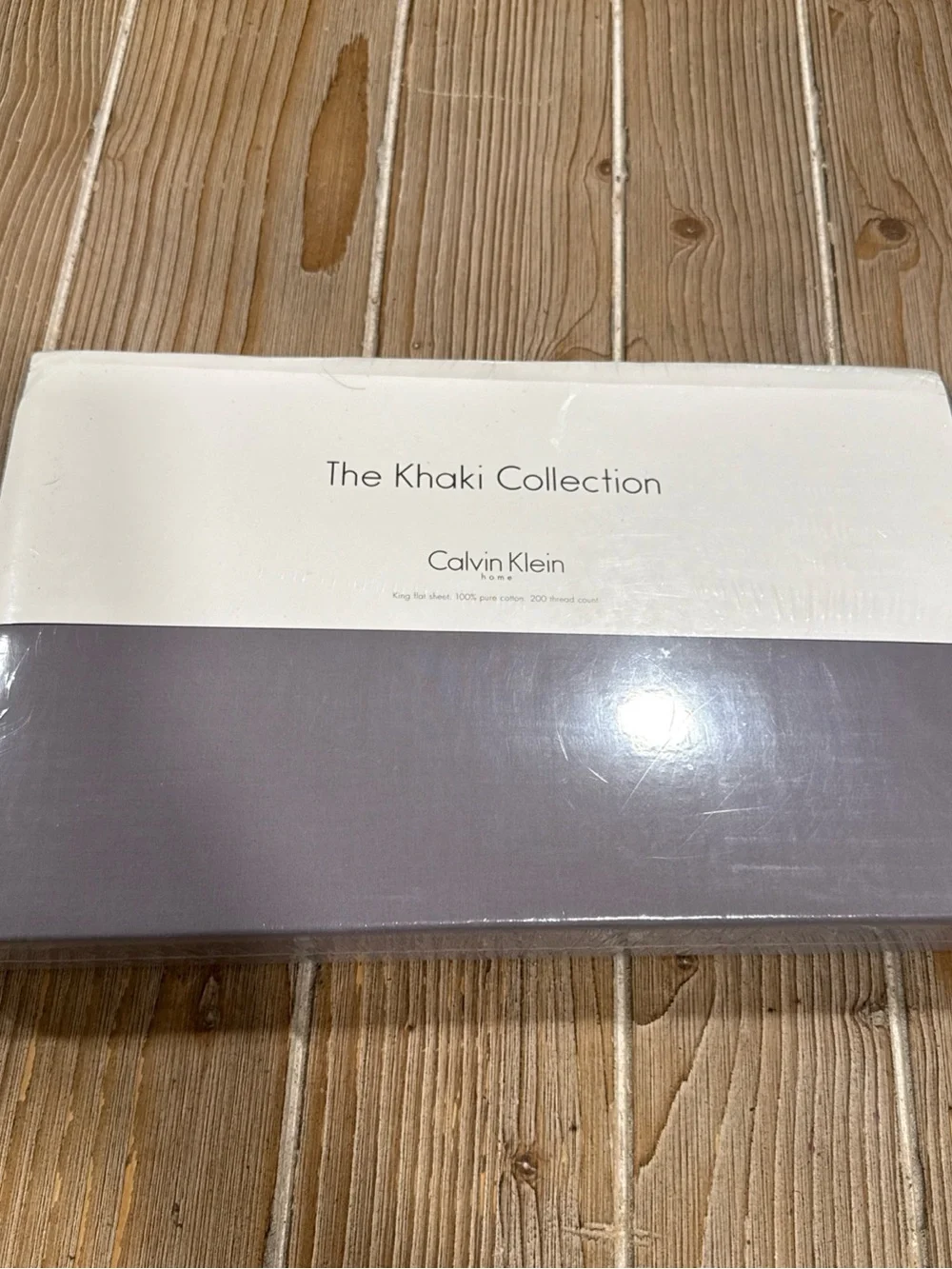 Vintage Calvin Klein Home The Khaki Collection King Flat Sheet Plum Purple Y2K